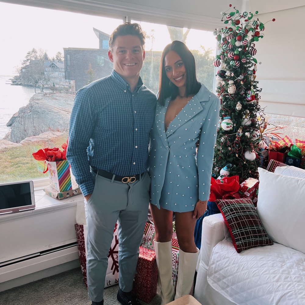 festive pearl blazer dress!